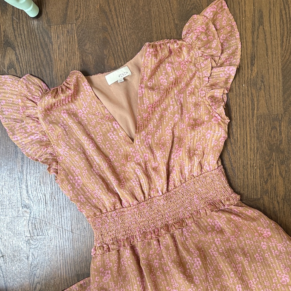 pleated print maxi dress   Large - Picture 7 of 7